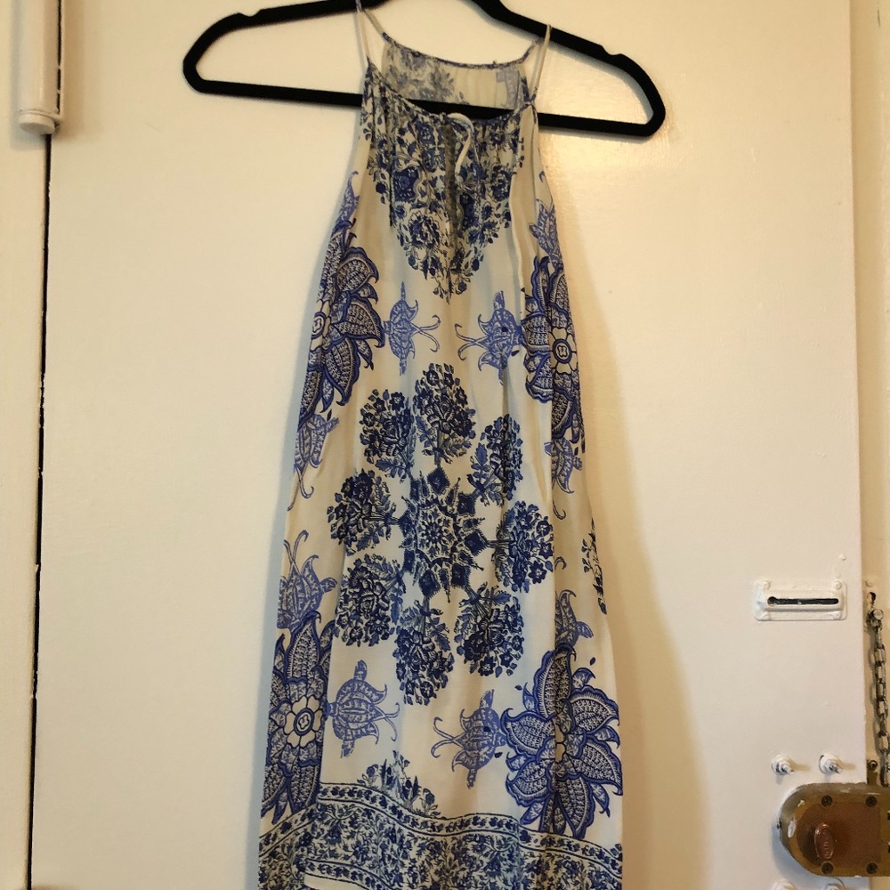Blue Cold Shoulder dress